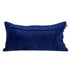 Blue Tufted Velvet Quilted Lumbar Throw Pillow